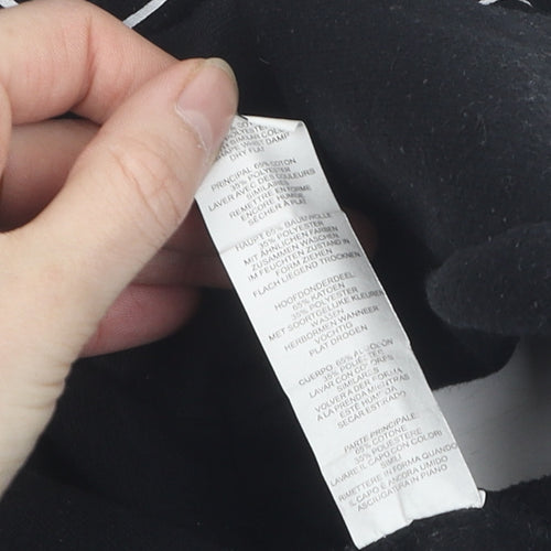 boohooMAN Men's M Black Graphic Hoodie Pullover