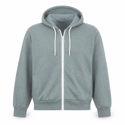 Bershka Women's Green Full Zip Hoodie Size L
