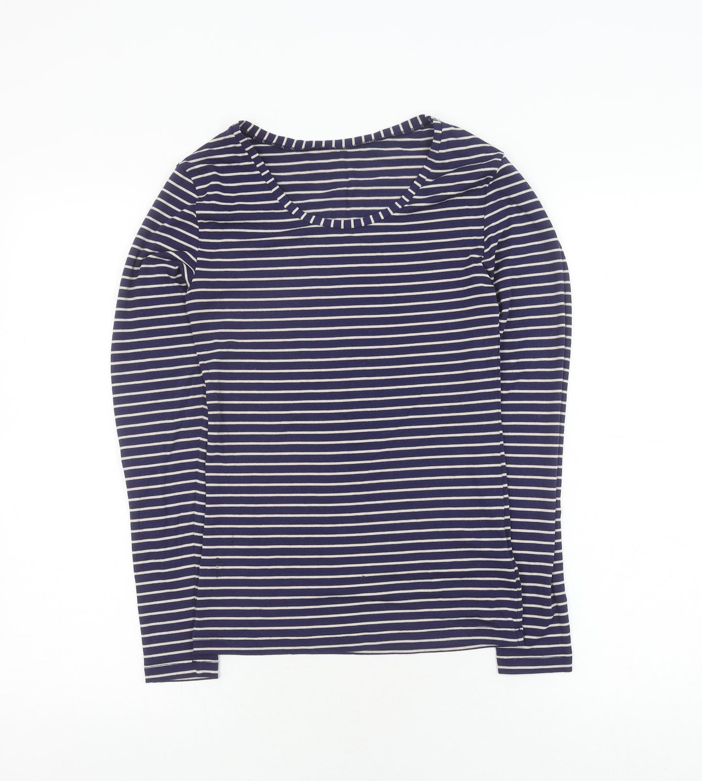 Marks and Spencer Women's XL Blue Striped Jersey T-Shirt