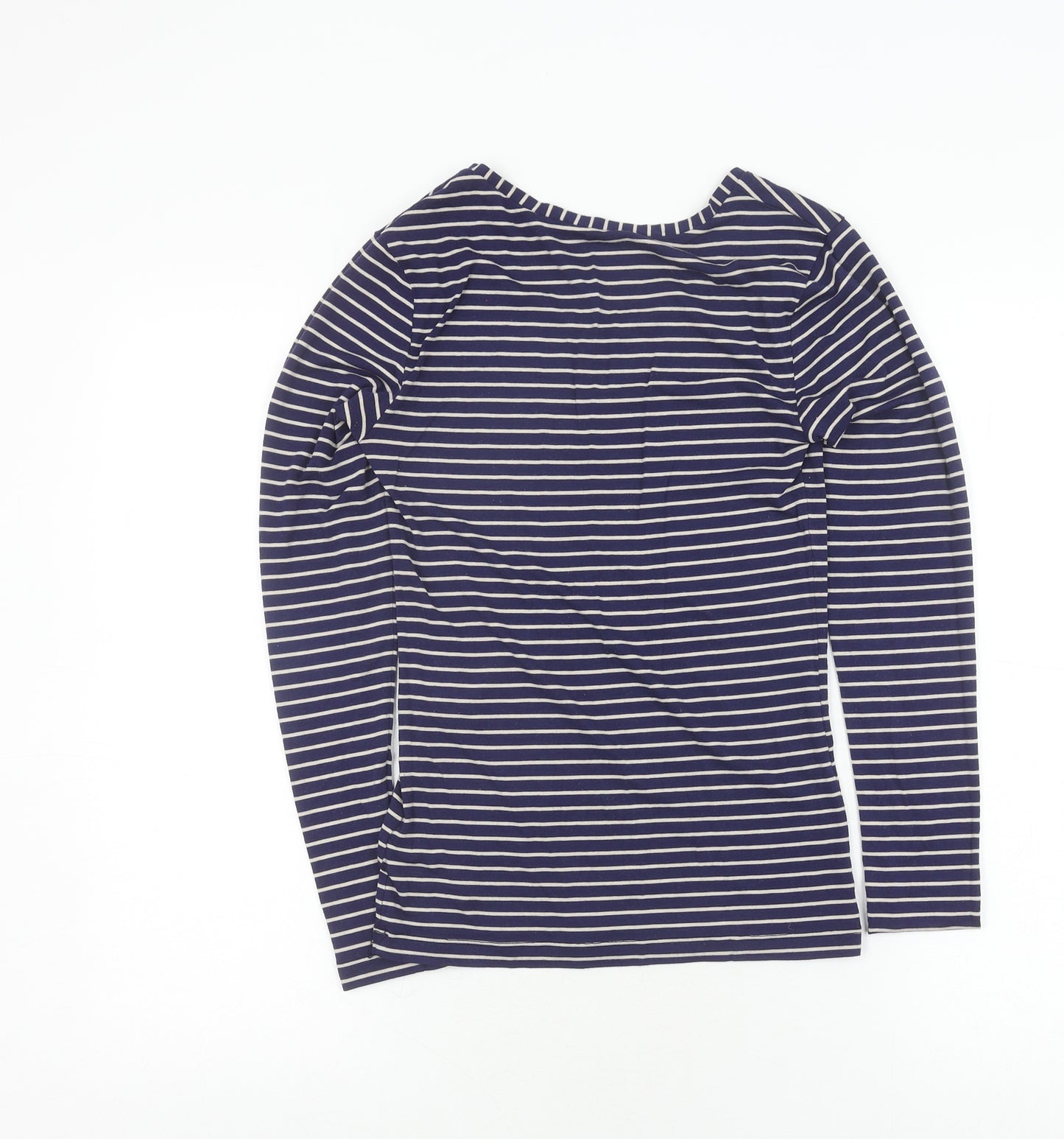 Marks and Spencer Women's XL Blue Striped Jersey T-Shirt