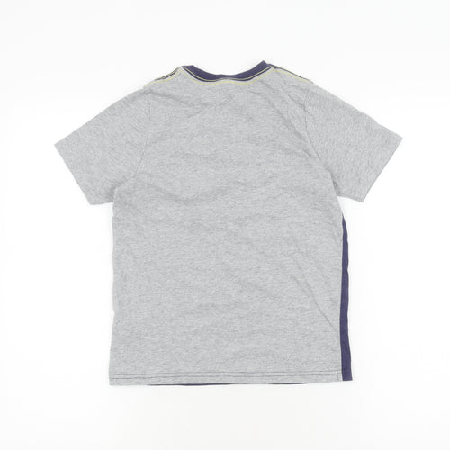 Johnnie B Boys Grey Cotton T-Shirt, 9-10 Years, Logo Accent