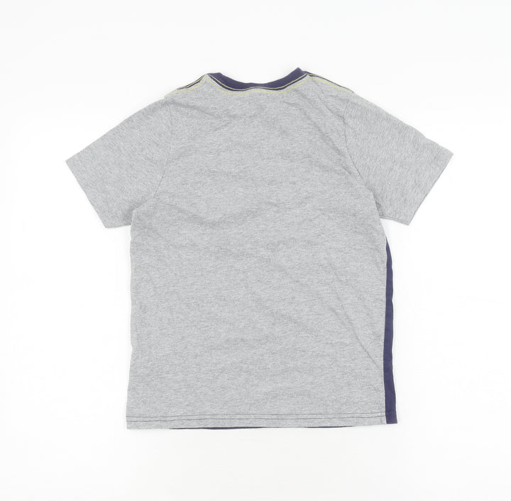 Johnnie B Boys Grey Cotton T-Shirt, 9-10 Years, Logo Accent