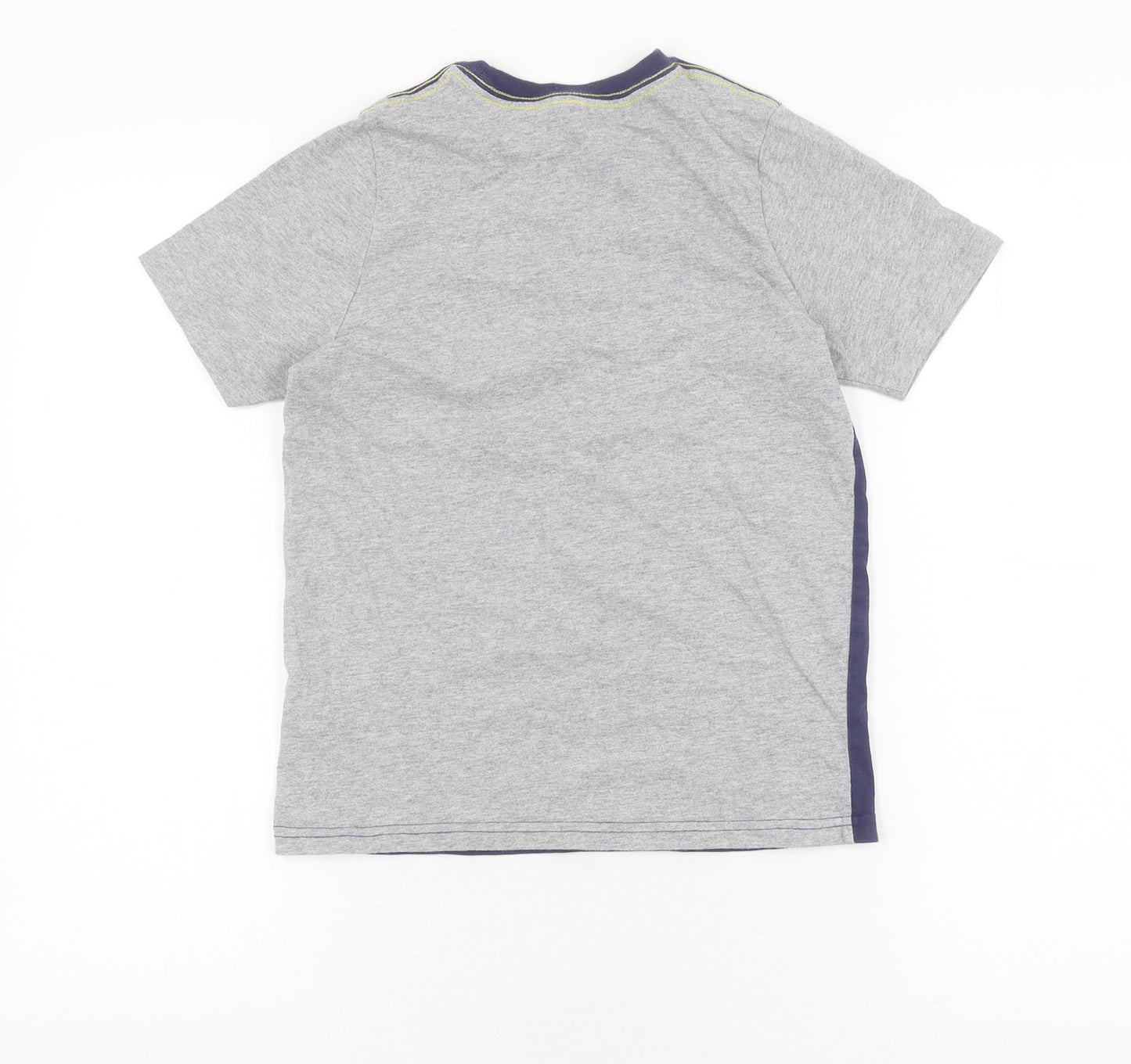 Johnnie B Boys Grey Cotton T-Shirt, 9-10 Years, Logo Accent