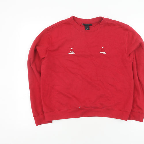 Monki Women's Red XS Pullover Sweatshirt