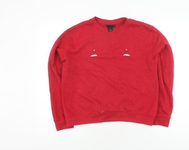 Monki Women's Red XS Pullover Sweatshirt