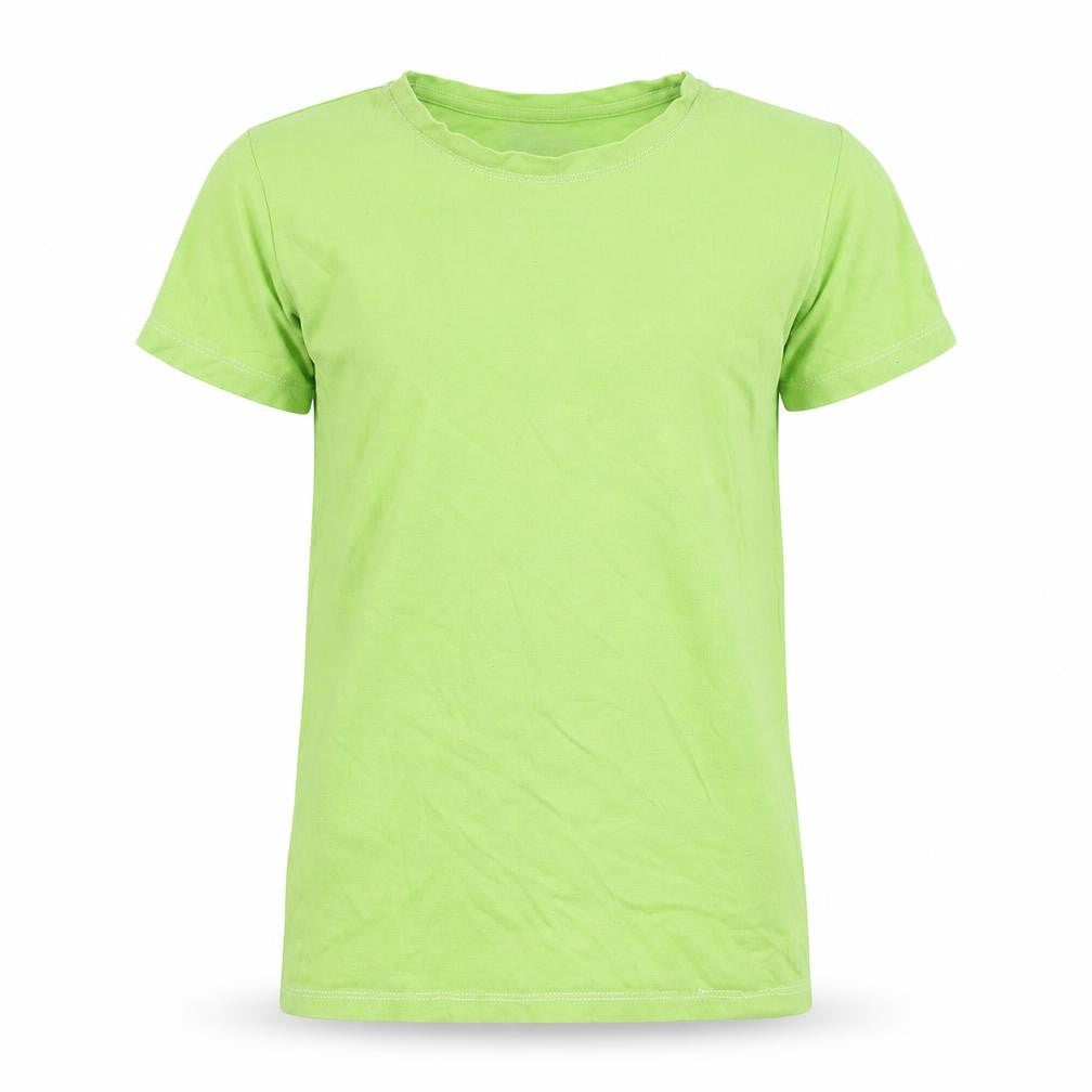 Front view of Gap unisex kids green basic t-shirt s