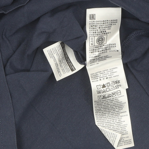 Levi's Men's Blue Logo T-Shirt, Size M, Crew Neck