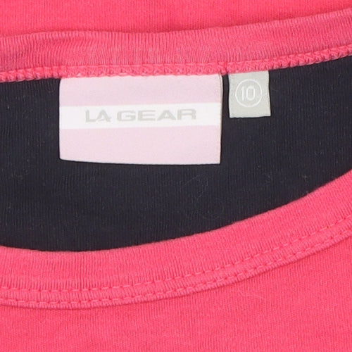 LA Gear Women's Pink Cotton T-Shirt, Size 10, Casual