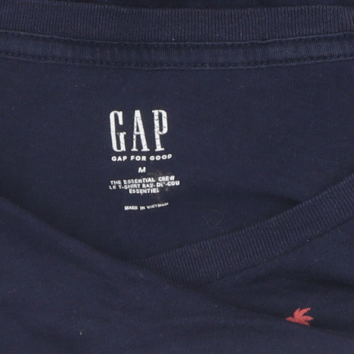 Gap Men's Blue Graphic Print Crew Neck T-Shirt M