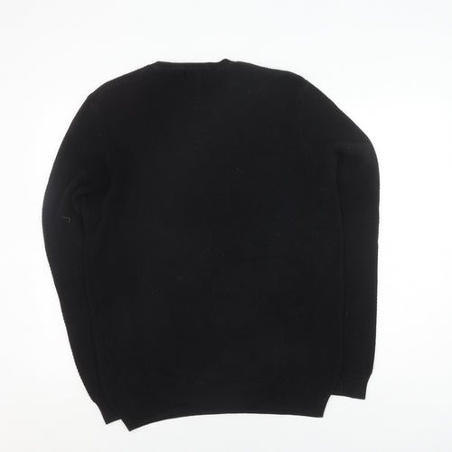 Red Herring Men's Medium Black Pullover Jumper