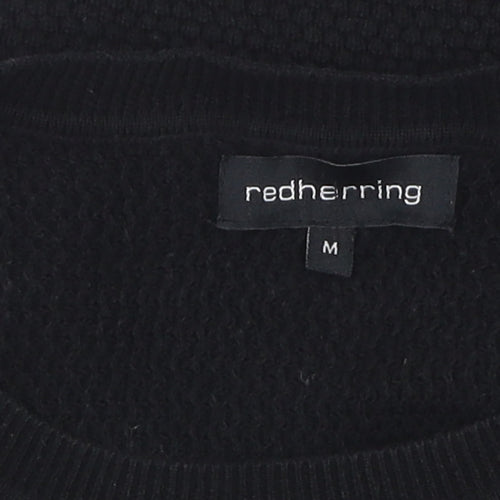 Red Herring Men's Medium Black Pullover Jumper