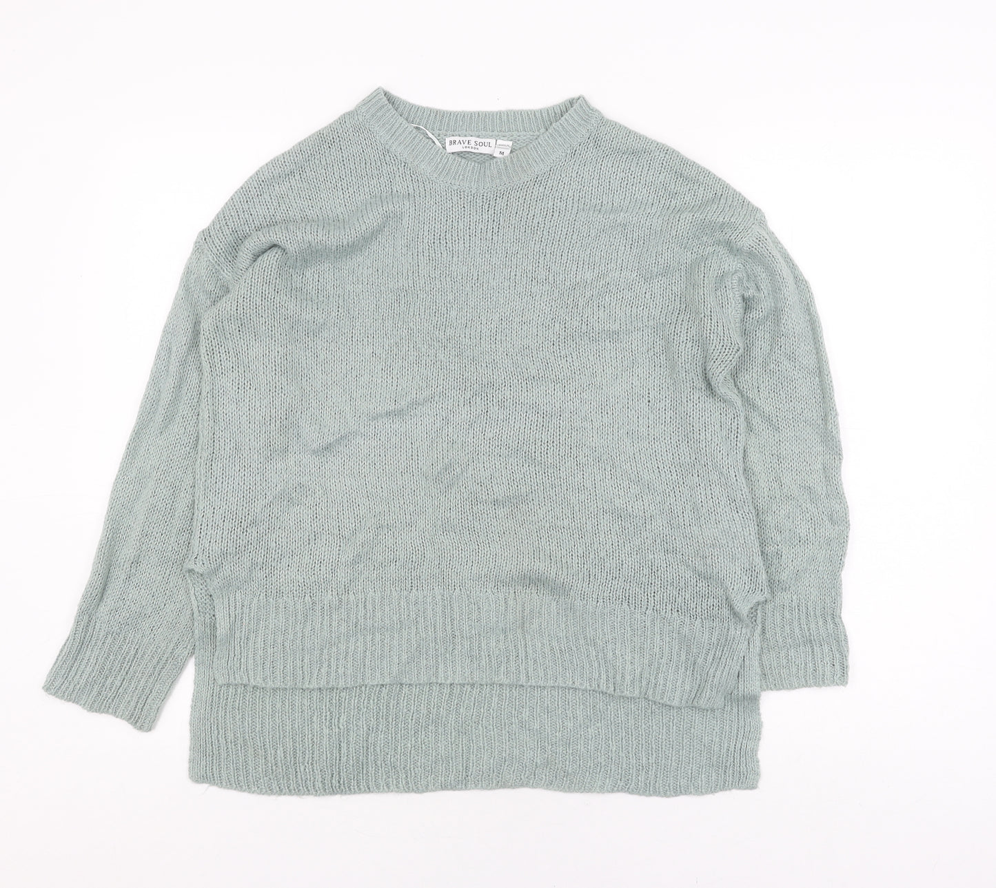 Brave Soul Women's Green Acrylic Pullover Jumper M