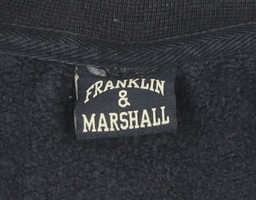 Franklin & Marshall Men's Blue Full Zip Sweatshirt L