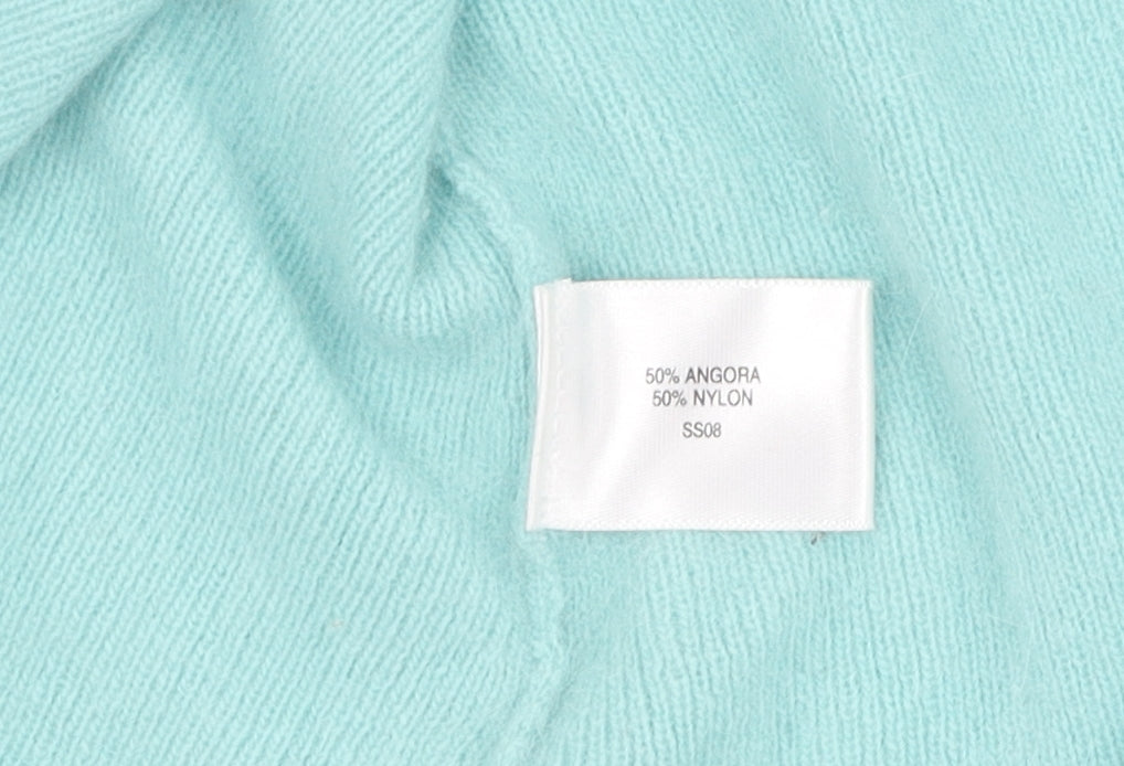 CC Women's Blue Angora Knit Polo Medium
