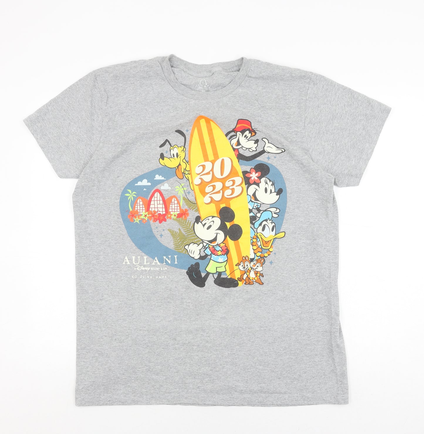Disney Men's XL Grey Cartoon Graphic T-Shirt