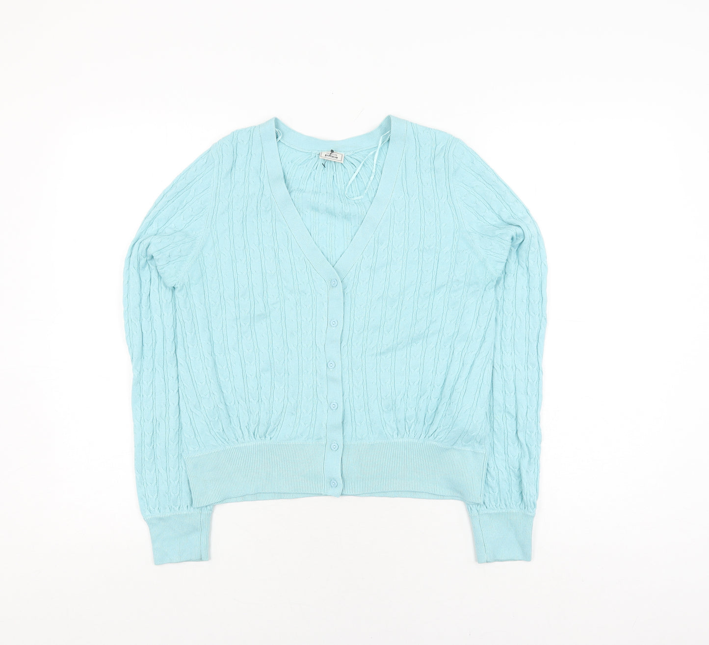 Pimkie Women's Blue Cable-Knit Cardigan M