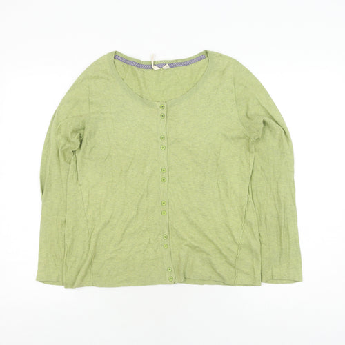 White Stuff Women's Green Cardigan, Size 12, Cotton, Casual