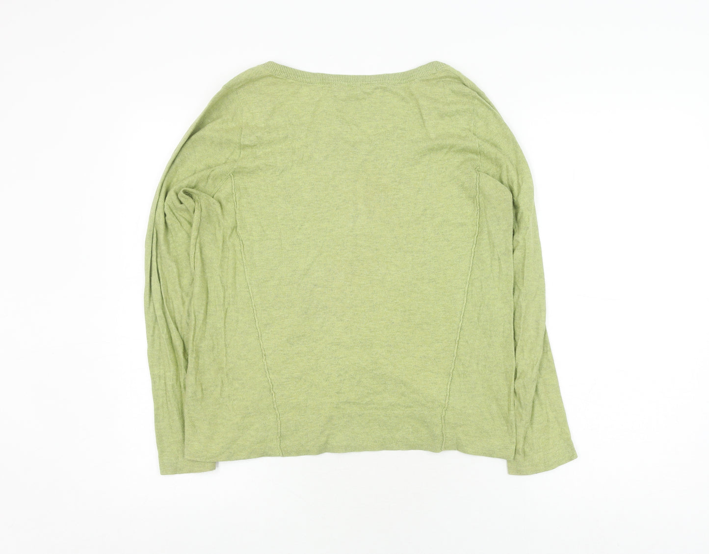 White Stuff Women's Green Cardigan, Size 12, Cotton, Casual