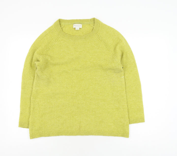 Monsoon Women's Green Pullover Jumper, Size 14, Wool Blend