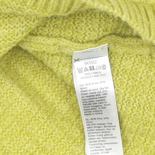 Monsoon Women's Green Pullover Jumper, Size 14, Wool Blend