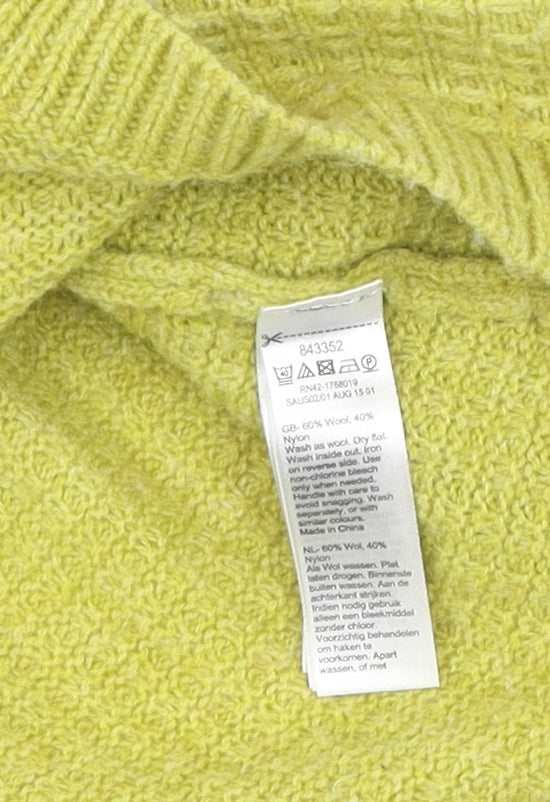 Monsoon Women's Green Pullover Jumper, Size 14, Wool Blend