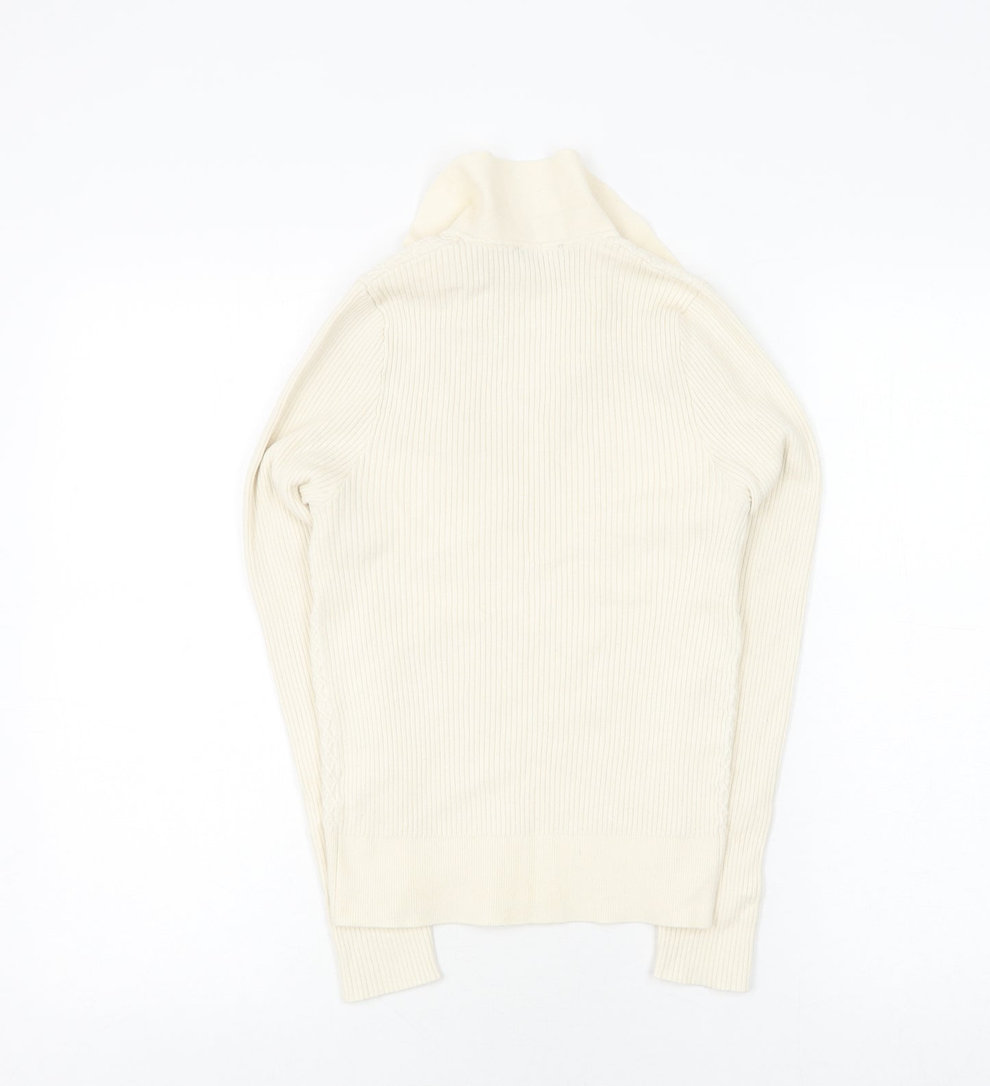 Nobody's Child Women's Ivory V-Neck Jumper Size 10