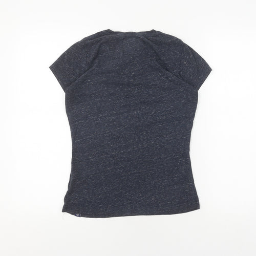 Superdry Women's Blue Sequin Tee, S, Casual, Cotton Blend