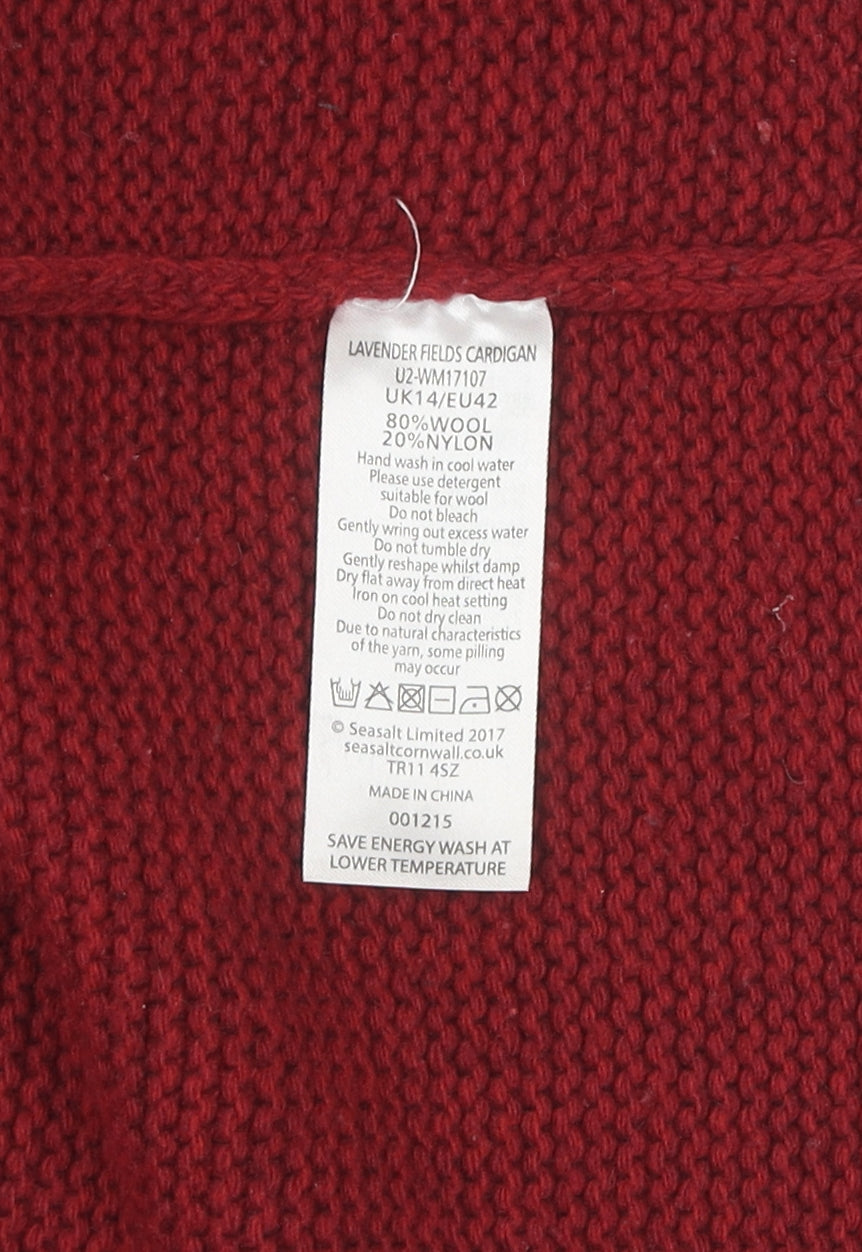 Seasalt Cornwall Red Women’s Cardigan Size 14