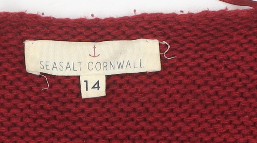 Seasalt Cornwall Red Women’s Cardigan Size 14