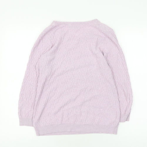 CC Women's Ivory Pullover Jumper Size S Cable-Knit