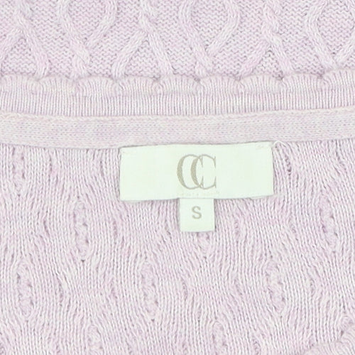 CC Women's Ivory Pullover Jumper Size S Cable-Knit