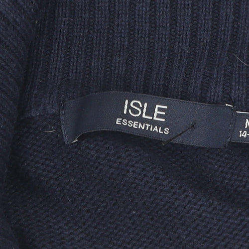 Isle Essentials Boys Blue M Full Zip High Neck Jumper