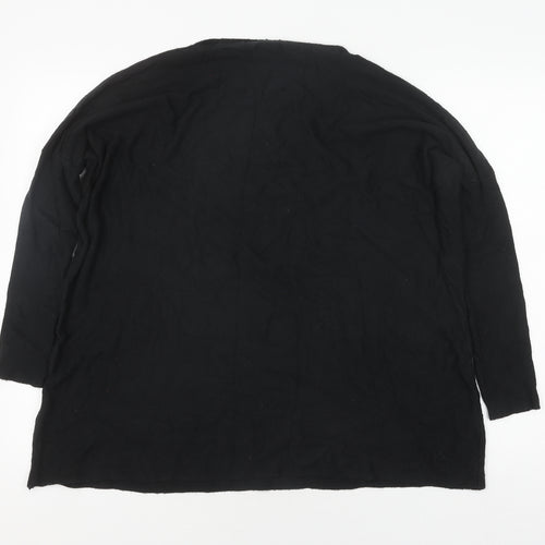 QED London Women's Black L Sequin Pullover Jumper