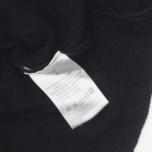 QED London Women's Black L Sequin Pullover Jumper