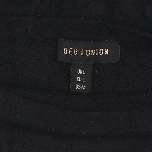 QED London Women's Black L Sequin Pullover Jumper