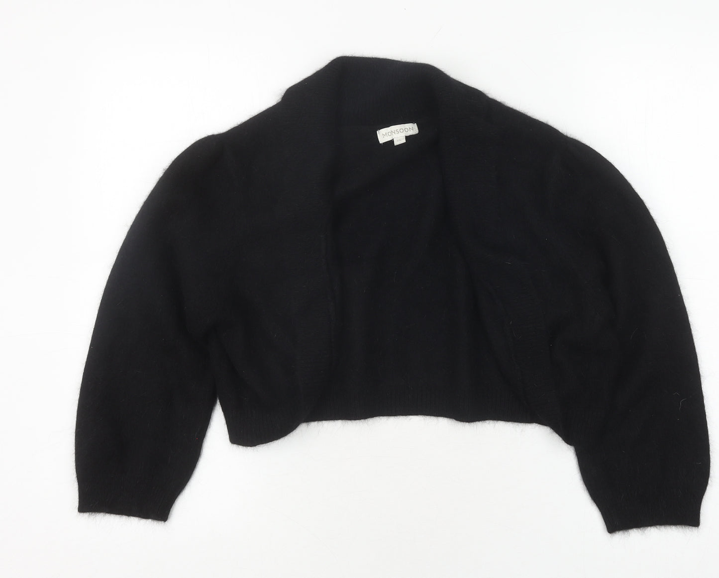 Monsoon Women's Black Shrug XL Angora Knit