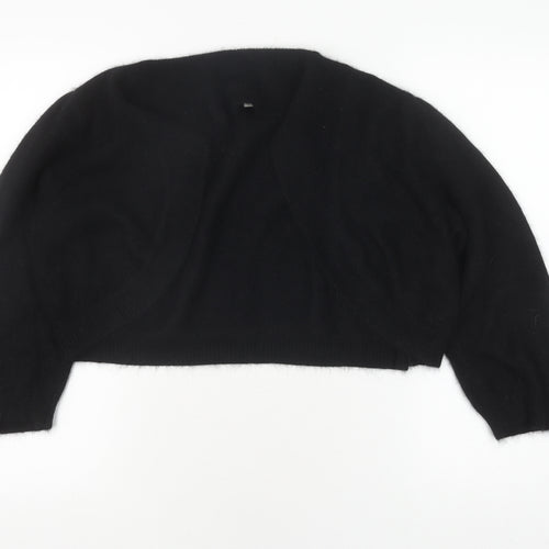 Monsoon Women's Black Shrug XL Angora Knit