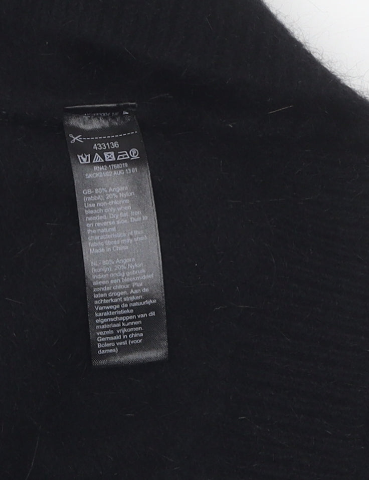 Monsoon Women's Black Shrug XL Angora Knit
