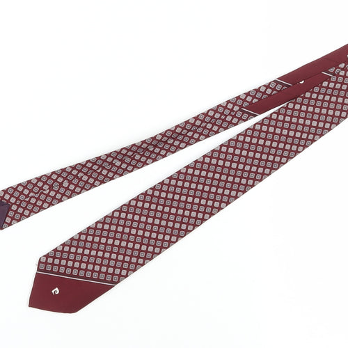 Pierre Cardin Men's Red Geometric Tie