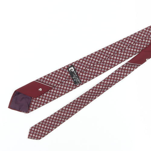 Pierre Cardin Men's Red Geometric Tie