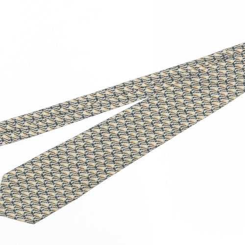 Michelsons Men's Silk Geometric Beige Designer Tie
