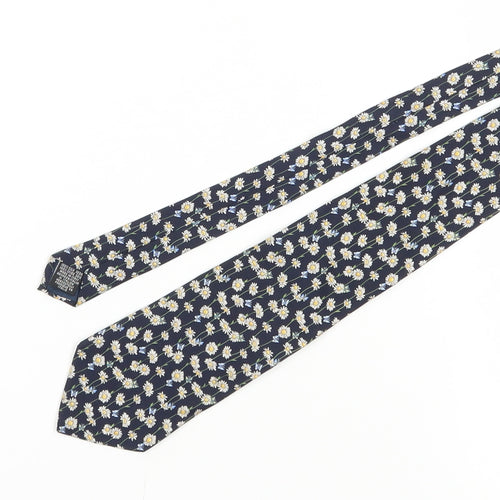 Beaufort Men's Blue Floral Silk Tie