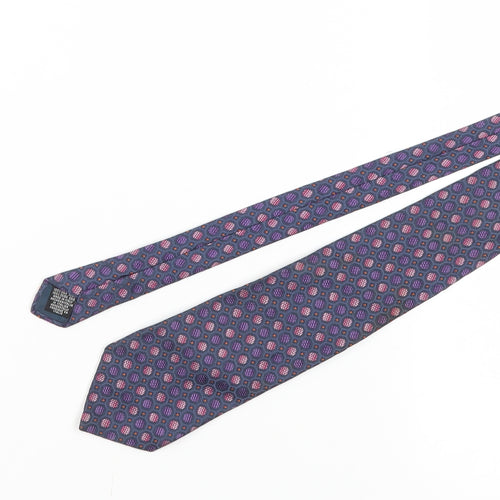 Chatsworth Men's Purple Geometric Silk Tie