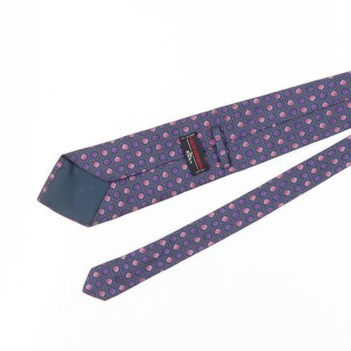 Chatsworth Men's Purple Geometric Silk Tie