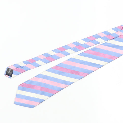 Next Men's Multicoloured Striped Silk Tie
