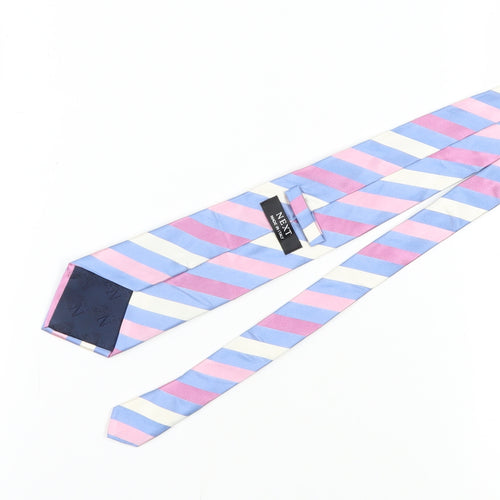 Next Men's Multicoloured Striped Silk Tie