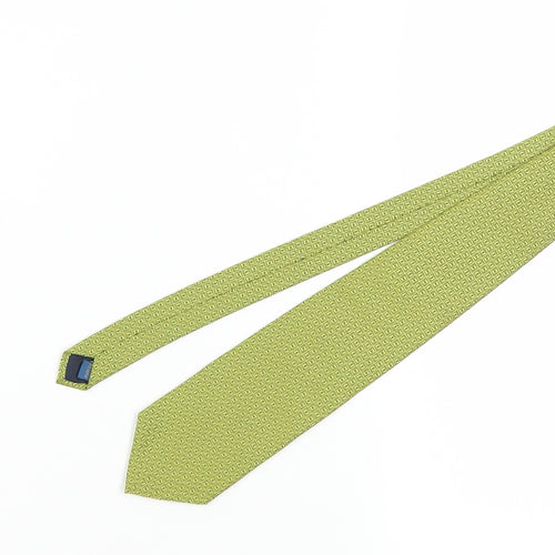 Debenhams Green Geometric Slim Silk Tie for Men