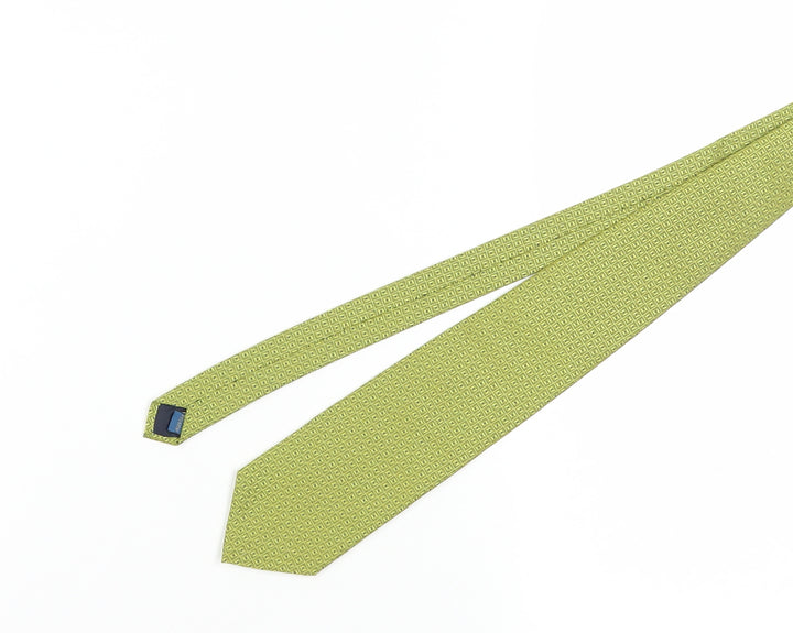 Debenhams Green Geometric Slim Silk Tie for Men
