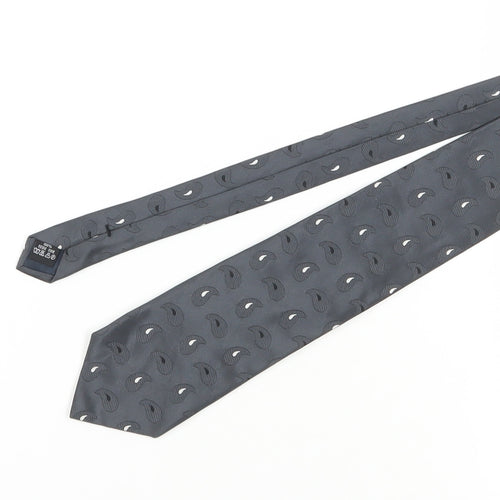Tie Rack Men's Grey Paisley Silk Tie