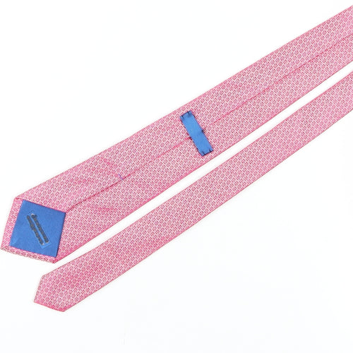 Charles Tyrwhitt Men's Pink Silk Geometric Designer Tie